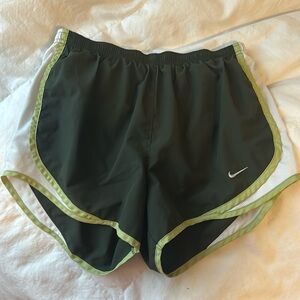 Nike running shorts — green